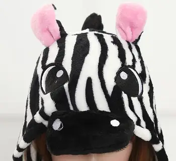 Zimní Dospělé Kreslený Zvíře Halloween Zebra Kigu Pyžama Dupačky Rodinné Party Cosplay Roztomilé Oblečení Pro Volný Čas, Oblečení Na Spaní Plus Velikosti Kig