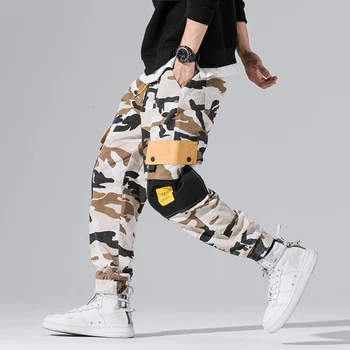 2020 Nové Podzimní Vojenské Track Kalhoty Muži Módní Značky Kalhoty Mužů Streetwear Pánské Běžci Kalhoty Cargo Navy