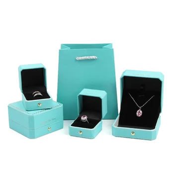 High-end osmihranná šperkovnice pro diamantový prsten, náušnice, přívěsek náhrdelník box šperky svatební dárkové balení zdarma s kabelka