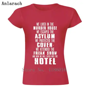 Doprava Zdarma American Horror Story Hotel T-Shirt Velké Jednobarevné Ženy T Shirt Kulatý Výstřih Fitness Tričko Muž Roku 2018
