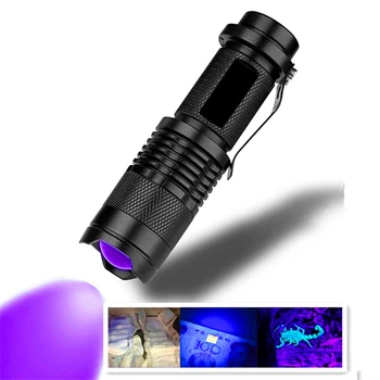 LED UV Svítilna Uv Svítilna Scorpion Lovecké Svítilny S Funkcí Zoom Mini UV Černé Světlo Pet Skvrny od Moči Detektor