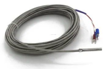 FTARP02 PT100 typ 8m vysoká teplotní odolnost kovového stínění kabelu polský rod hlavu sondy RTD snímače teploty
