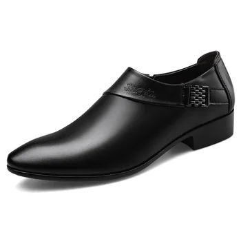 Pánské Luxusní Svatební Boty Kožené Elegantní Obchodní Boty Pánské Šaty Boty pro Muže 2020 Zapatos Plateado Hombre Schoenen df56