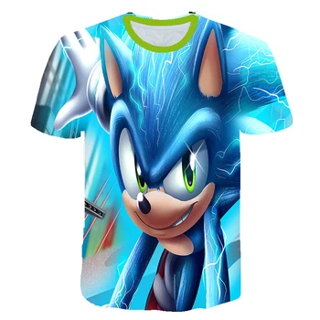 Oblečení pro dívky Sonic T-shirt Chlapci T košile Děti Oblečení Chlapec Letní Tričko Kreslená Trička Sonic The Hedgehog Děti Tričko Topy