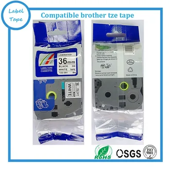 36 mm, Laminovaná TZe Páska Pro Brother P-touch Tiskárny štítkovače Páska Tze261 Tze-261 Černé a Bílé tze 261 Tz261