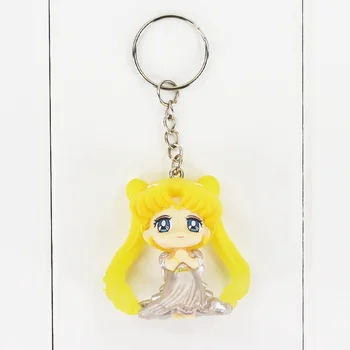5kusů/Lot Sailor Moon Obrázek Hračky Tsukino Svatební Šaty Serenity Docela Guardian Model Panenky, Přívěsky, Klíčenky