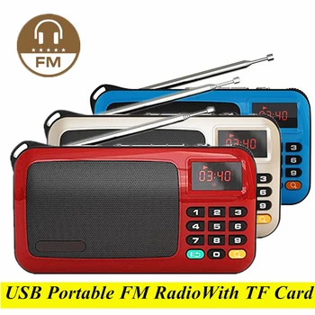 Rolton W405 Přenosný Mini FM Rádio TF Karty, USB Přijímač, Mp3 Reproduktor Hudební Přehrávač S LED Displejem Baterku Pro PC, IPod, Telefon