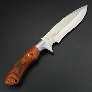XUAN FENG Vysoká tvrdost BK barva dřeva kempování přímo nůž oblasti multifunkční venkovní přežití nůž