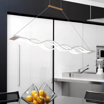 Moderní LED Lustry 60cm 100cm 120cm bílý akryl, pro jídelní místnost, bar, studovna závěsný lustr led světla AC90-260V
