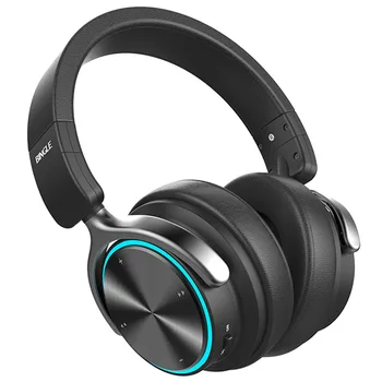 Bingle Q3 Nejlepší Premium Kovový Odnímatelný Mikrofon RGB Led Světlo Přes Ucho Šumu Bezdrátová Bluetooth Headset sluchátka