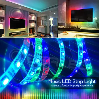 Flexibilní LED Strip Lights Doma Inteligentní Bezdrátové Wi-fi LED Ovladač RGB Pásky, DC12V Práce s Alexa Asistent Google,Android, iOS