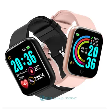 Lesfit Y68 Bluetooth Android Men Sport Chytré Hodinky Ženy Vodotěsné Smartwatch Digitální Elektronické Relogio Hodiny Fitness Tracker