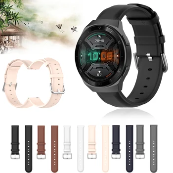Pro Huawei watch GT2 42 46MM hodinek z Pravé Kůže Popruh Pásy pro Huawei Watch GT 2e/Amazfit GTS chytré hodinky náramek