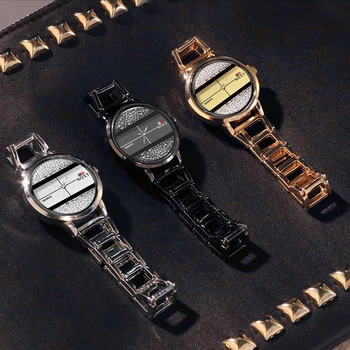 Relogio Feminino Unikátní Design Quartzové Hodinky Nový Náramek Dámské náramkové Hodinky Casual Reloj Zlato/Stříbro Mujer Saati relojes mujer