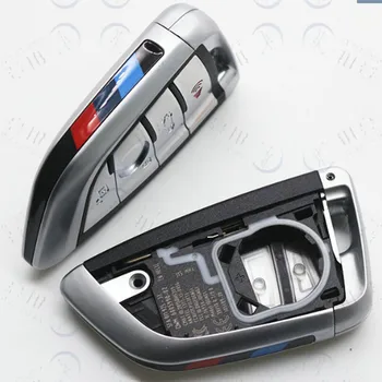 DAKATU Náhradní Uncut Bezklíčové startování Smart Remote Key Pouzdro 3+1 Tlačítko pro BMW X5 X6 2016 + Uncut Malý klíč