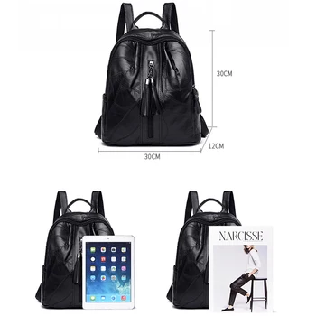 Dámské nepromokavé originální kožený batoh módní taška Preppy Styl aktovka school bag pack batoh cestování pro ženy 2019