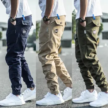 Módní Streetwear Muži Běžci Kalhoty Sestříhané Designer Slack Spodní Ležérní Cargo Kalhoty Mužů, Harémové Kalhoty, Hip Hop Kalhoty