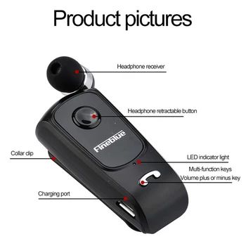 FineBlue F920 Mini Bezdrátová Bluetooth Sluchátka V4.0 Headset Volání Připomenout, Vibrace, Opotřebení Sportovní Běžecké Sluchátka Hands Free
