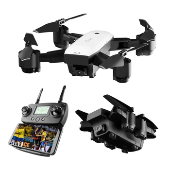 Skládací Selfie WI-fi FPV Drone S 1080P HD Kamera Double GPS NÁSLEDUJTE MĚ FPV Živé Video Vznášející RC Quadcopter pro Dítě dárek