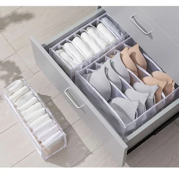 Koleje šatna organizátor pro ponožky domů oddělena spodní prádlo, úložný box 11 sítí podprsenka organizátor skládací zásuvka organizátor