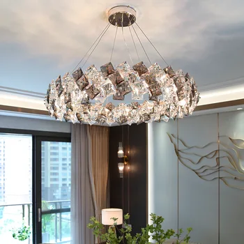 Luxusní Crystal Doma Lustr Pro Obývací Pokoj Ložnice Hotel Lobby Závěsné Svítidlo Moderní Minimalistický Tvůrčí Lustr Osvětlení