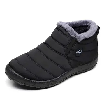 Zimní Boty boty Muži Vodotěsné Módní kotníkové boty Muži Ležérní Obuv Domácí Botas Hombre Plus velikosti skluzu na zapatos de hombre