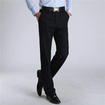 Nový Příchod Podzimní A Zimní Pánské Módní Oblečení, Non-Iron Formální Ležérní Kalhoty Men Slim Fit Premium Bavlna Rovné Kalhoty
