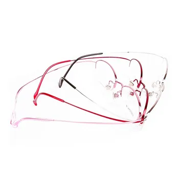Čistý Titan Brýle Půl Rim flexibilní Optické Rám Předpis Brýlové Semi Rim Brýle Malý Obličej Vhodné Line Chrámu