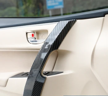 Pro Toyota Corolla -2018 ABS Carbon Fiber Vnitřní Straně kliky Dveří Kryt Čalounění, dekorace Samolepka Car Styling C1069
