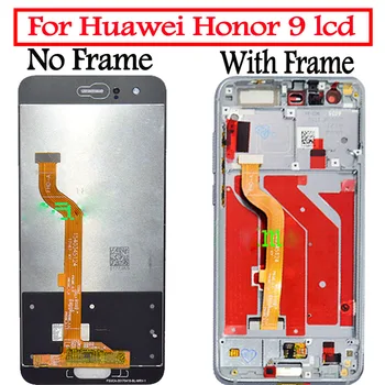 Pro Huawei Honor 9 LCD Displej Tuoch Obrazovky Shromáždění na počest 9 lcd s rámečkem Pro Huawei Honor 9 STF-L09 STF-AL00 STF-AL10 LCD