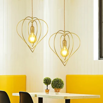 Nordic tvůrčí srdce lustr LED E27 osobnosti moderní lustr pro obývací pokoj ložnice dětský pokoj restauraci