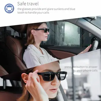 K1 Audio Brýle Smart Wireless Bluetooth 5.0 Sluchátka Sportovní Brýle Anti-Blue Bluetooth Brýle Pro Muže, Ženy, Módní Brýle