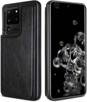 Pro Samsung Galaxy Note 20 Ultra /S20 Ultra S20+ 5G Peněženka Případ Luxusní Slim Fit Premium Kůže Sloty pro Karty, Nárazuvzdorné Flip Shell