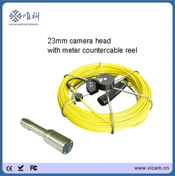 Vicam kanalizace fotoaparát 23 mm vodotěsné potrubí, video inspekce hlava kamery s 20m metr pult kabel naviják pro potrubí inspekce