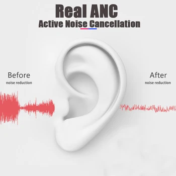 1562X Air30 Pro ANC TWS Pravda, Světelný Senzor Real Voice Assistant Bezdrátové Sluchátka Audio Sdílení Bluetooth 5.0 Sluchátka Sluchátka