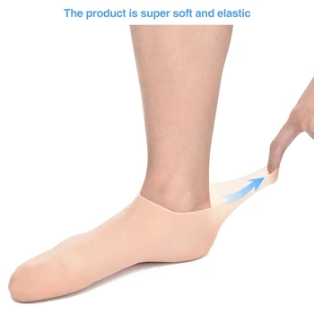 AGDOAD 1 pár Silikonových Péče o Nohy Ponožky Proti Praskání Domácí Použití Pata Ponožky Popraskané Nohy Péče o Pokožku Rukou Hydratační Rukavice