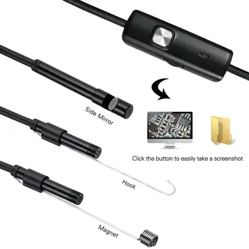 JeaTone 2M 7MM Objektiv Vodotěsné Endoskop Had Měkký Kabel HD, Micro USB, Mini průmyslový Boroskop Inspekční Kamera Endoskop
