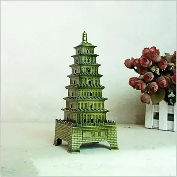 Čína Starobylé hlavní město Xi ' an cestovního Ruchu Pamětní Kovové Simulace Big Pagoda Divoké Husy Model Home Office Decor Poslat Známému Dárky