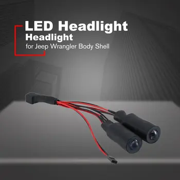 LED Světlomet Angel Eyes & Démon Světla pro 1/10 RC Rock Crawler Axial SCX10 RC4WD D90 pro Jeep Wrangler karoserie