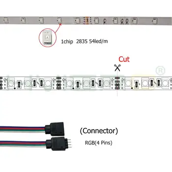 WI-fi IR Ovladač RGB LED Strip Světlo SMD 2835 5M/10M RGB Pásky, DC12V Stuha Dioda Led Pásky Flexibilní Světlo Lampa Stripe