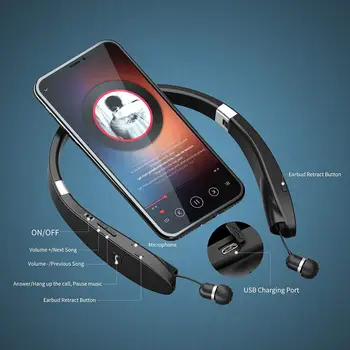 Amorno Bezdrátová Bluetooth Sluchátka Sluchátka Sluchátka s Mikrofonem Handsfree TWS Sluchátka Potlačení Hluku Ecouteurs Sportovní Sluchátka