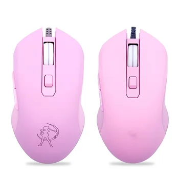 Růžové Počítačové Myši Barevné Podsvícená Herní Myš Optická Drátová Myš Módní Sailor Moon Myš Dívky Ženy Tichá Myš, 2400DPI