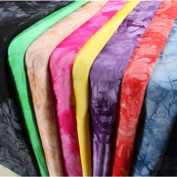 50x140cm Tie-barvivo Tisk Ice Hedvábí Bavlněné Látky Proti vráskám Tkaniny Dýchatelný Šití Tkaniny DIY Ruční Patchwork Příslušenství