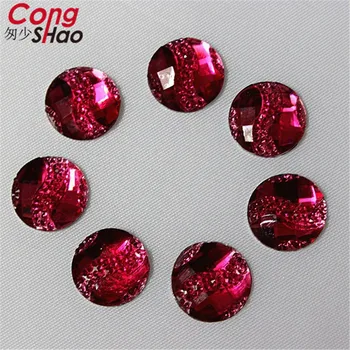 Cong Shao 200pcs/lot 12mm Smíšené Barvy Kulatý Tvar Flatback Pryskyřice Drahokamu Kameny A Krystaly Pro DIY Dekorace CS155