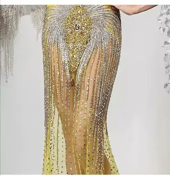 Zlaté Luxusní Flitr Prom Šaty 2021 Nové Ženy, Formální Párty, Noc, Dlouhé Rukávy, Nášivky Split Večerní Šaty Vestidos De Gala