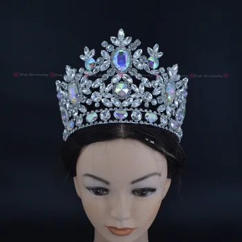 Korunky krásy Australské Drahokamu Crystal svatební Svatební Šperky Diadém Módní Vlasové Doplňky Pro Ženy, Nastavitelný mo225