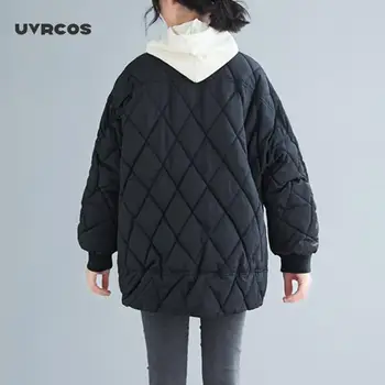 UVRCOS 2020 Nové Velké Velikosti Dámské Zimní Bavlněné Oblečení Ženy korejské Volné Krátké Parka Bunda Ženy Podzim Zimní Kabát