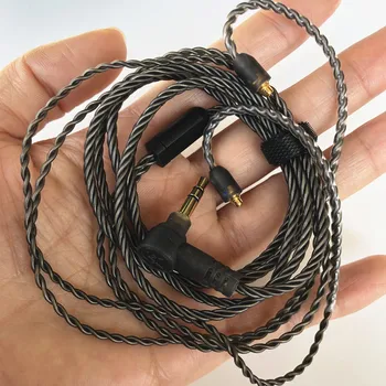 ALO Audio Kouřové Litz Kabel hi-fi Sluchátka Vyvážený Kabel Nový 4-Pramenné postříbřená Měď MMCX 3,5 mm Plug sluchátka Sluchátka