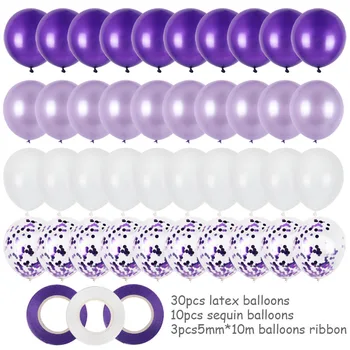 Cyuan 40ks modré latexové balónky nastavit chlapce narozeninové party balónky, helium, konfety, míče na narozeniny, miminko, svatební globos