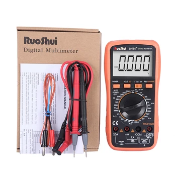 RuoShui 980X SeriesTrue RMS Multimetro Digitální Multimetr Odpor Kapacita Teplota Tranzistoru Elektrické Tester Meter